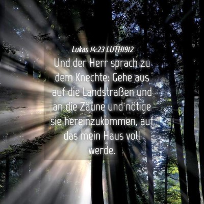 Picture 04 - Lukas 14:23 LUTH1912 - Und der Herr sprach zu dem Knechte: Gehe aus auf - Bible Verse Picture