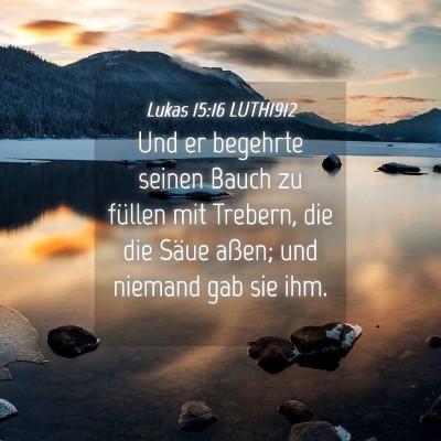 Picture 04 - Lukas 15:16 LUTH1912 - Und er begehrte seinen Bauch zu füllen mit - Bible Verse Picture
