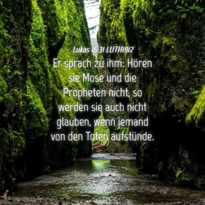 Picture 04 - Lukas 16:31 LUTH1912 - Er sprach zu ihm: Hören sie Mose und die - Bible Verse Picture