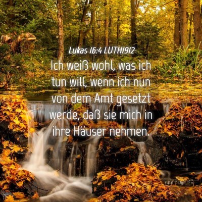Picture 04 - Lukas 16:4 LUTH1912 - Ich weiß wohl, was ich tun will, wenn ich nun - Bible Verse Picture