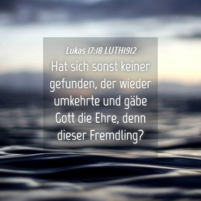 Picture 04 - Lukas 17:18 LUTH1912 - Hat sich sonst keiner gefunden, der wieder - Bible Verse Picture