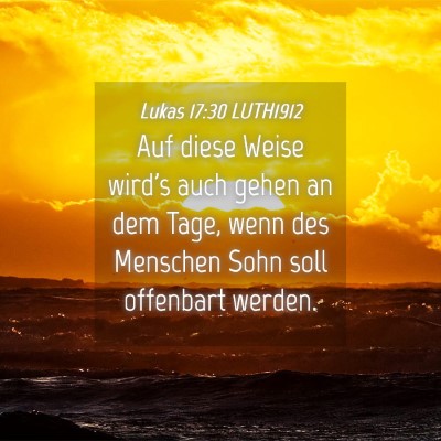 Picture 04 - Lukas 17:30 LUTH1912 - Auf diese Weise wird's auch gehen an dem Tage, - Bible Verse Picture