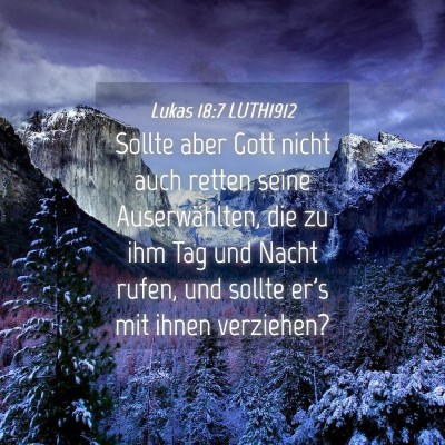 Picture 04 - Lukas 18:7 LUTH1912 - Sollte aber Gott nicht auch retten seine - Bible Verse Picture