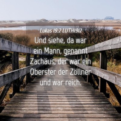 Picture 04 - Lukas 19:2 LUTH1912 - Und siehe, da war ein Mann, genannt Zachäus, der - Bible Verse Picture