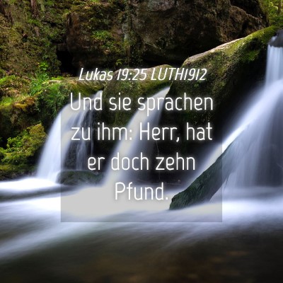 Picture 04 - Lukas 19:25 LUTH1912 - Und sie sprachen zu ihm: Herr, hat er doch zehn - Bible Verse Picture