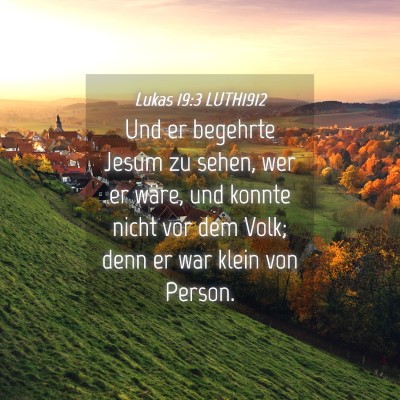 Picture 04 - Lukas 19:3 LUTH1912 - Und er begehrte Jesum zu sehen, wer er wäre, und - Bible Verse Picture