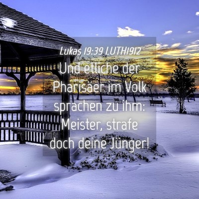 Picture 04 - Lukas 19:39 LUTH1912 - Und etliche der Pharisäer im Volk sprachen zu - Bible Verse Picture