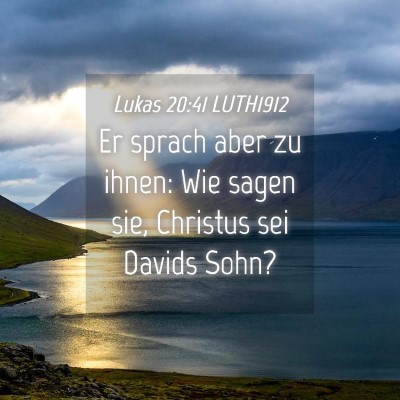 Picture 04 - Lukas 20:41 LUTH1912 - Er sprach aber zu ihnen: Wie sagen sie, Christus - Bible Verse Picture