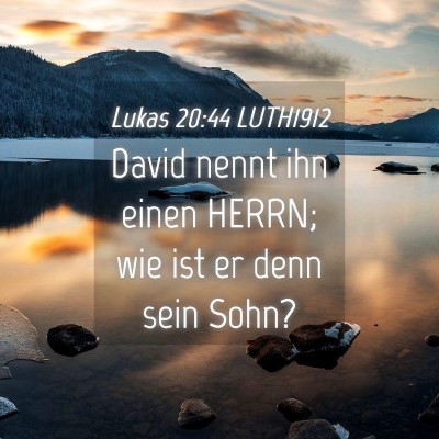 Picture 04 - Lukas 20:44 LUTH1912 - David nennt ihn einen HERRN; wie ist er denn sein - Bible Verse Picture