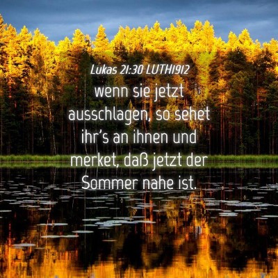 Picture 04 - Lukas 21:30 LUTH1912 - wenn sie jetzt ausschlagen, so sehet ihr's an - Bible Verse Picture