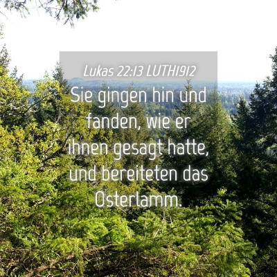Picture 04 - Lukas 22:13 LUTH1912 - Sie gingen hin und fanden, wie er ihnen gesagt - Bible Verse Picture