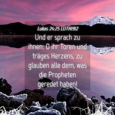 Picture 04 - Lukas 24:25 LUTH1912 - Und er sprach zu ihnen: O ihr Toren und träges - Bible Verse Picture