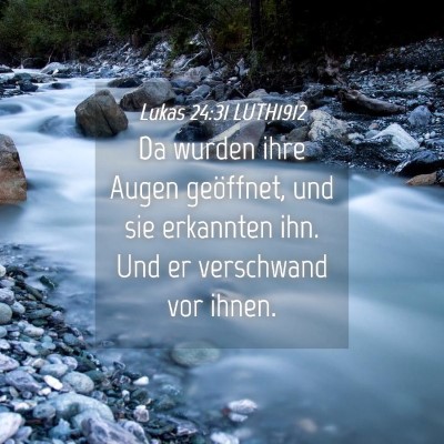 Picture 04 - Lukas 24:31 LUTH1912 - Da wurden ihre Augen geöffnet, und sie erkannten - Bible Verse Picture