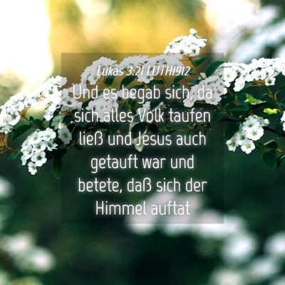 Picture 04 - Lukas 3:21 LUTH1912 - Und es begab sich, da sich alles Volk taufen - Bible Verse Picture