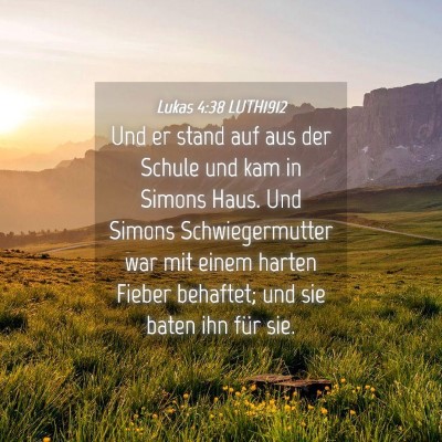 Picture 04 - Lukas 4:38 LUTH1912 - Und er stand auf aus der Schule und kam in Simons - Bible Verse Picture
