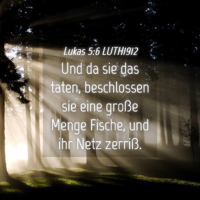 Picture 04 - Lukas 5:6 LUTH1912 - Und da sie das taten, beschlossen sie eine große - Bible Verse Picture