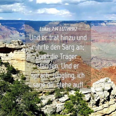 Picture 04 - Lukas 7:14 LUTH1912 - Und er trat hinzu und rührte den Sarg an; und - Bible Verse Picture