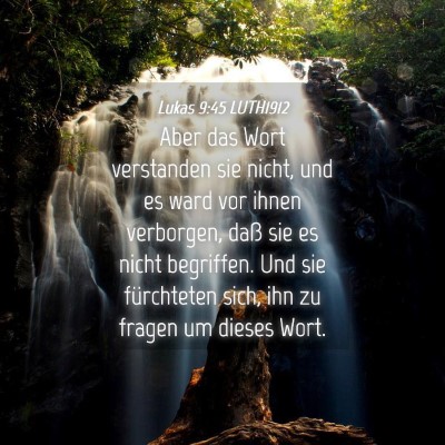 Picture 04 - Lukas 9:45 LUTH1912 - Aber das Wort verstanden sie nicht, und es ward - Bible Verse Picture