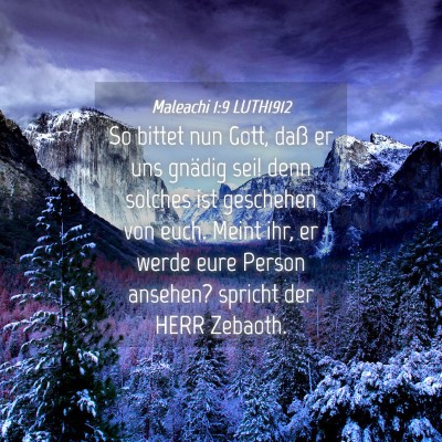 Picture 04 - Maleachi 1:9 LUTH1912 - So bittet nun Gott, daß er uns gnädig sei! denn - Bible Verse Picture