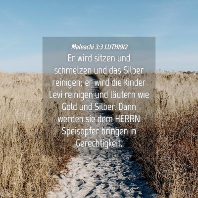 Picture 04 - Maleachi 3:3 LUTH1912 - Er wird sitzen und schmelzen und das Silber - Bible Verse Picture