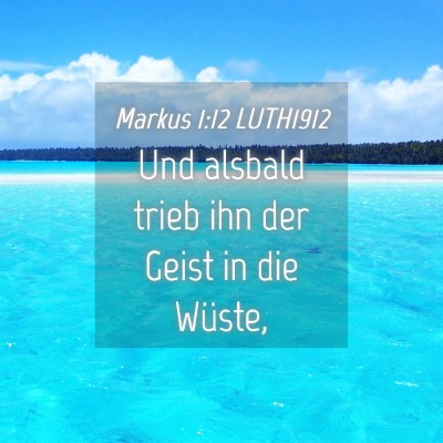 Picture 04 - Markus 1:12 LUTH1912 - Und alsbald trieb ihn der Geist in die - Bible Verse Picture