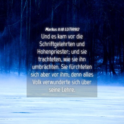 Picture 04 - Markus 11:18 LUTH1912 - Und es kam vor die Schriftgelehrten und - Bible Verse Picture