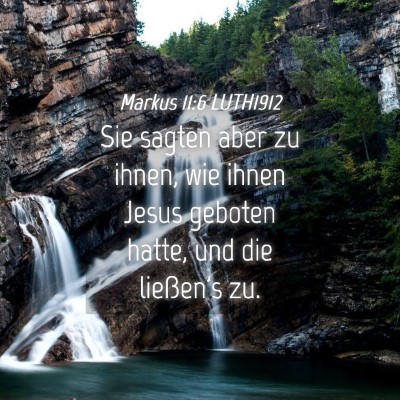 Picture 04 - Markus 11:6 LUTH1912 - Sie sagten aber zu ihnen, wie ihnen Jesus geboten - Bible Verse Picture