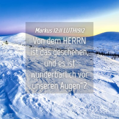 Picture 04 - Markus 12:11 LUTH1912 - Von dem HERRN ist das geschehen, und es ist - Bible Verse Picture