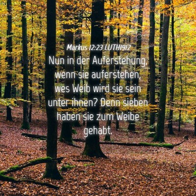 Picture 04 - Markus 12:23 LUTH1912 - Nun in der Auferstehung, wenn sie auferstehen, - Bible Verse Picture