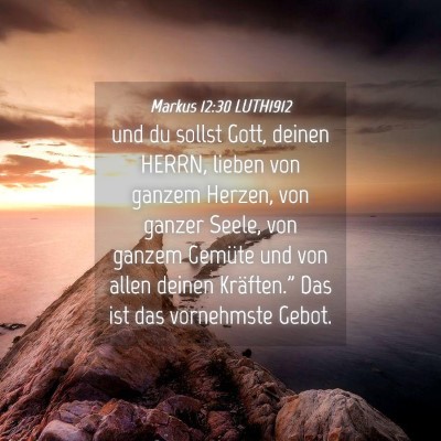 Picture 04 - Markus 12:30 LUTH1912 - und du sollst Gott, deinen HERRN, lieben von - Bible Verse Picture
