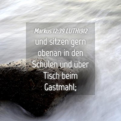 Picture 04 - Markus 12:39 LUTH1912 - und sitzen gern obenan in den Schulen und über - Bible Verse Picture