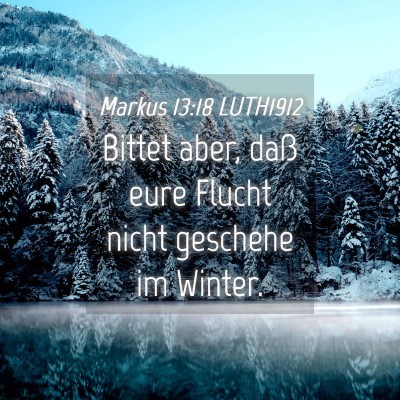 Picture 04 - Markus 13:18 LUTH1912 - Bittet aber, daß eure Flucht nicht geschehe im - Bible Verse Picture