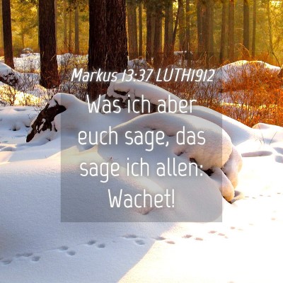 Picture 04 - Markus 13:37 LUTH1912 - Was ich aber euch sage, das sage ich allen: - Bible Verse Picture