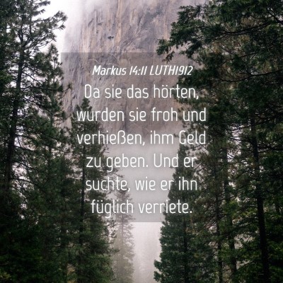 Picture 04 - Markus 14:11 LUTH1912 - Da sie das hörten, wurden sie froh und - Bible Verse Picture