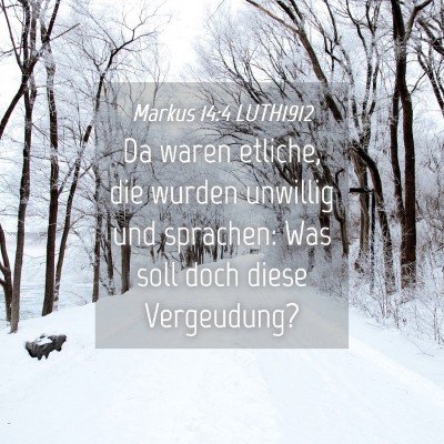 Picture 04 - Markus 14:4 LUTH1912 - Da waren etliche, die wurden unwillig und - Bible Verse Picture
