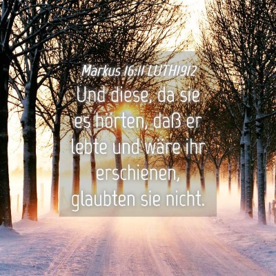 Picture 04 - Markus 16:11 LUTH1912 - Und diese, da sie es hörten, daß er lebte und - Bible Verse Picture