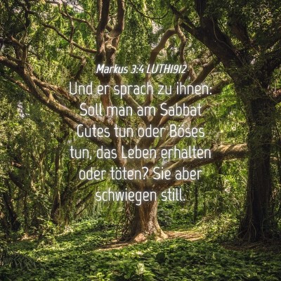 Picture 04 - Markus 3:4 LUTH1912 - Und er sprach zu ihnen: Soll man am Sabbat Gutes - Bible Verse Picture