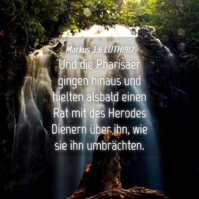 Picture 04 - Markus 3:6 LUTH1912 - Und die Pharisäer gingen hinaus und hielten - Bible Verse Picture