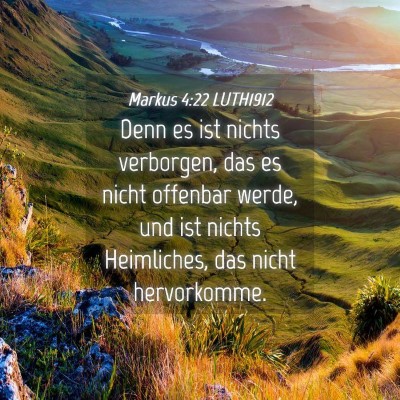 Picture 04 - Markus 4:22 LUTH1912 - Denn es ist nichts verborgen, das es nicht - Bible Verse Picture