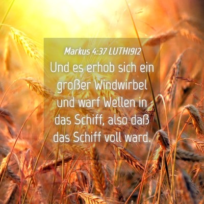 Picture 04 - Markus 4:37 LUTH1912 - Und es erhob sich ein großer Windwirbel und warf - Bible Verse Picture