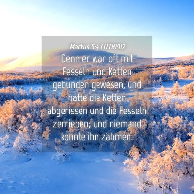Picture 04 - Markus 5:4 LUTH1912 - Denn er war oft mit Fesseln und Ketten gebunden - Bible Verse Picture