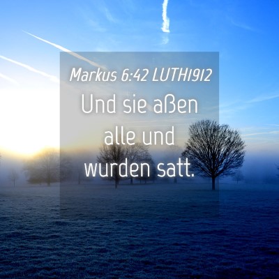 Picture 04 - Markus 6:42 LUTH1912 - Und sie aßen alle und wurden - Bible Verse Picture