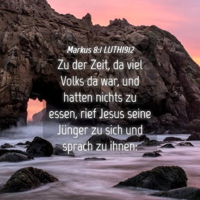 Picture 04 - Markus 8:1 LUTH1912 - Zu der Zeit, da viel Volks da war, und hatten - Bible Verse Picture