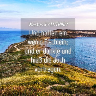 Picture 04 - Markus 8:7 LUTH1912 - Und hatten ein wenig Fischlein; und er dankte und - Bible Verse Picture