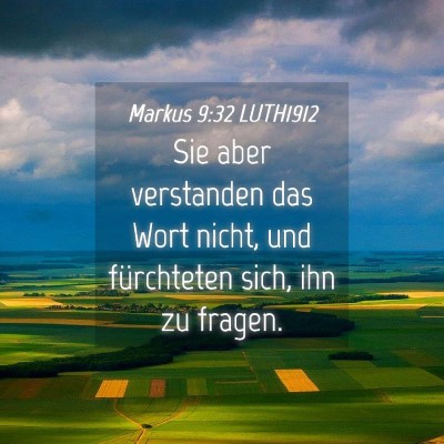 Picture 04 - Markus 9:32 LUTH1912 - Sie aber verstanden das Wort nicht, und - Bible Verse Picture