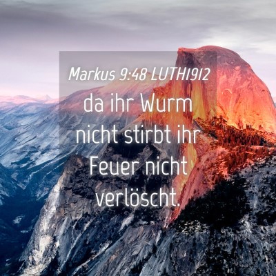 Picture 04 - Markus 9:48 LUTH1912 - da ihr Wurm nicht stirbt ihr Feuer nicht - Bible Verse Picture