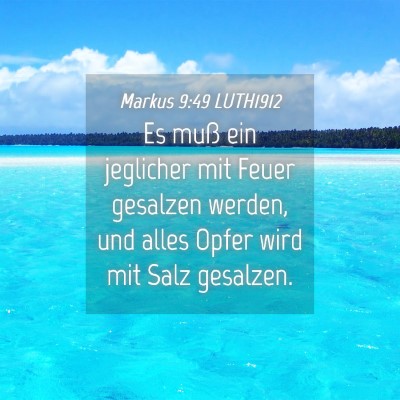 Picture 04 - Markus 9:49 LUTH1912 - Es muß ein jeglicher mit Feuer gesalzen werden, - Bible Verse Picture