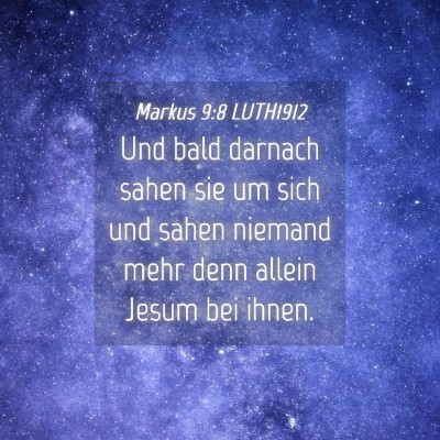Picture 04 - Markus 9:8 LUTH1912 - Und bald darnach sahen sie um sich und sahen - Bible Verse Picture