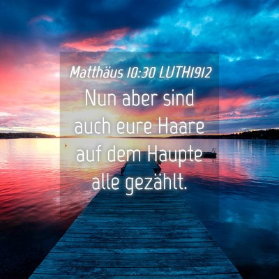 Picture 04 - Matthäus 10:30 LUTH1912 - Nun aber sind auch eure Haare auf dem Haupte alle - Bible Verse Picture