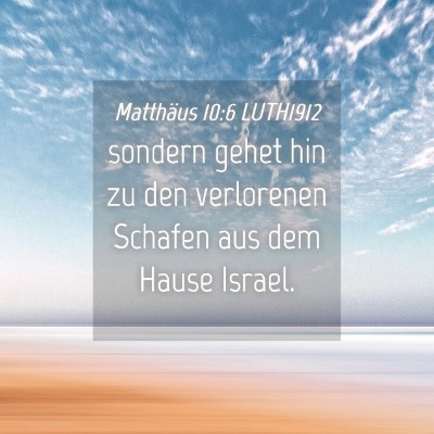 Picture 04 - Matthäus 10:6 LUTH1912 - sondern gehet hin zu den verlorenen Schafen aus - Bible Verse Picture
